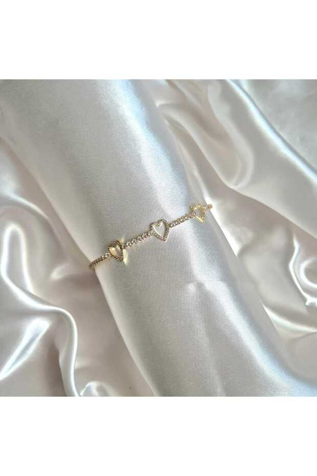 Non-Tarnish Steel Heart Waterway Bracelet