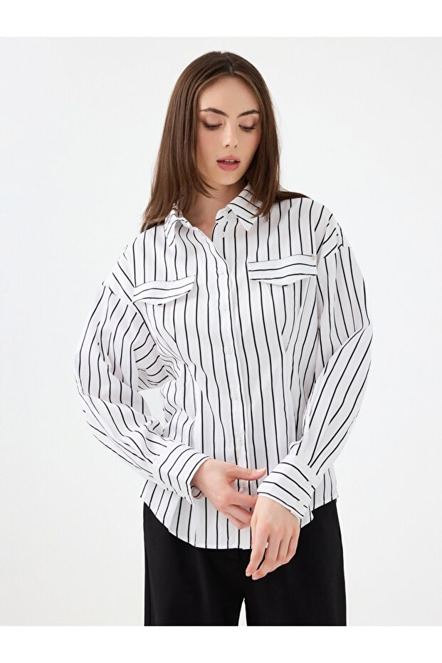 Oversize Kadın Gömlek U.kol - 1