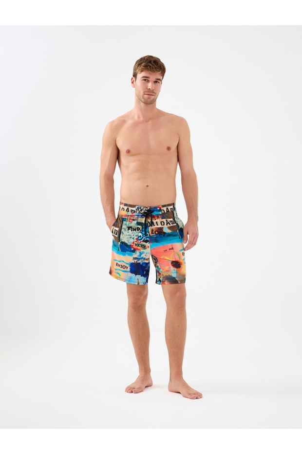 Regular Fit Erkek Deniz Şortu - 1