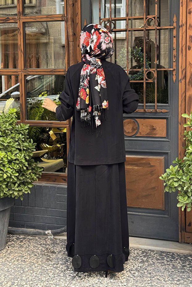 Elbise W-6912 Siyah - 4