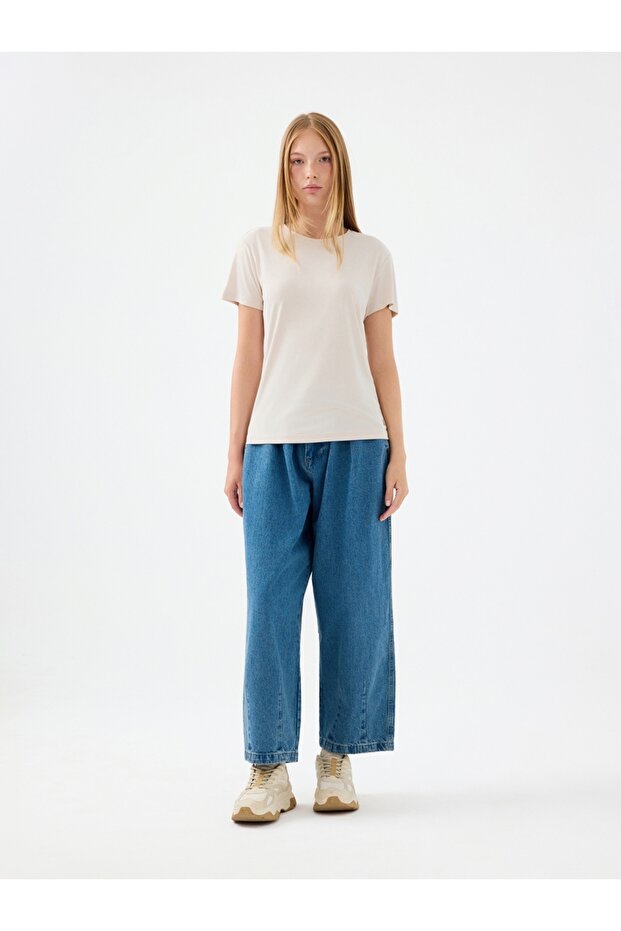 Pleated Balloon Balloon Fit Women's Trousers