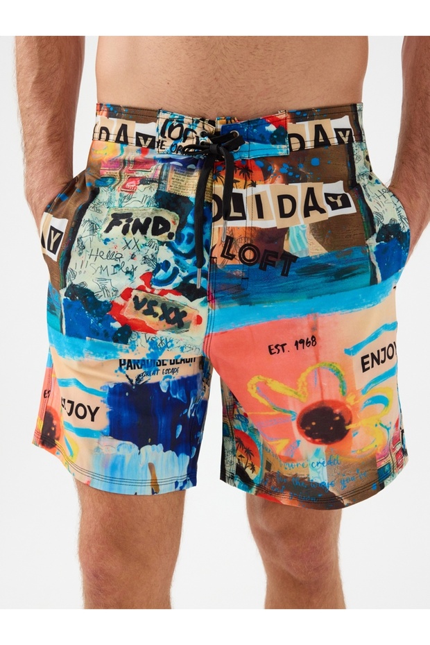 Regular Fit Erkek Deniz Şortu - 5