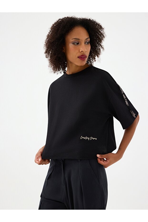 Crop Kadın Tshirt K.kol - 1
