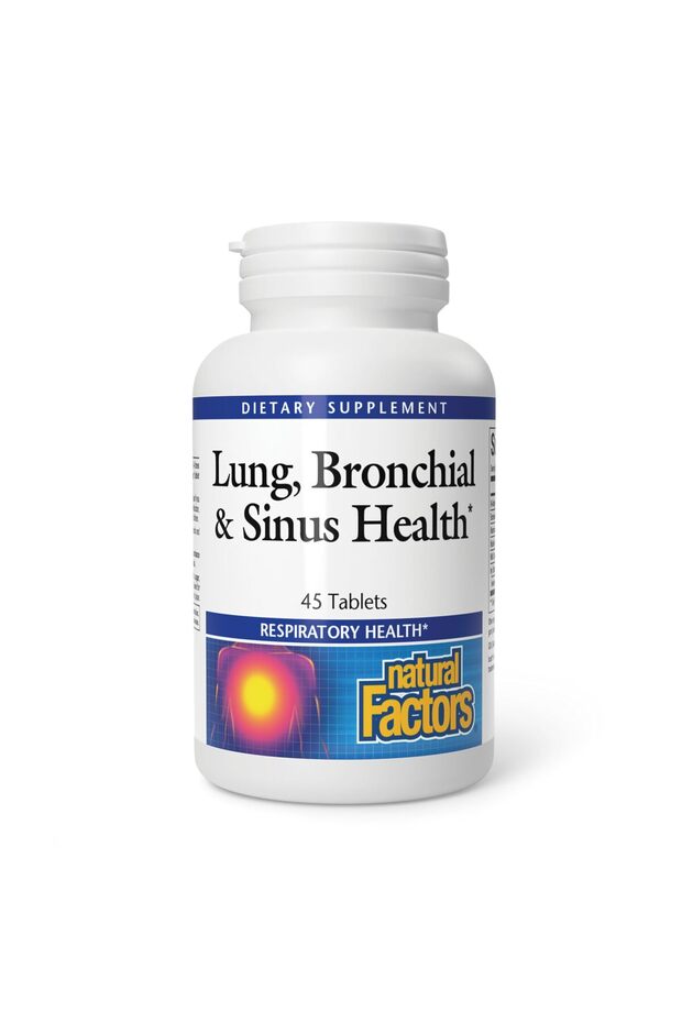 Lung, Bronchial & Sinus Health by Natural Factors, 45 Tablets