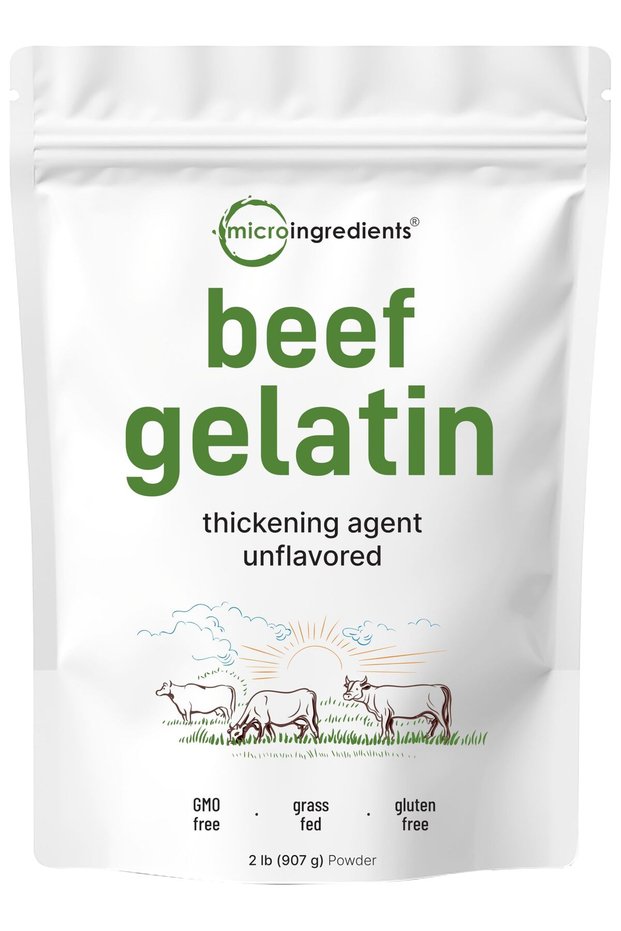 Beef Gelatin Powder, 2lb | Grass-Fed, Unflavored for Cooking & Baking | Rich in Protein & Collagen