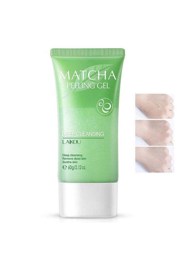Matcha Facial Scrub Exfoliator Gel for Dry Skin & Blackheads