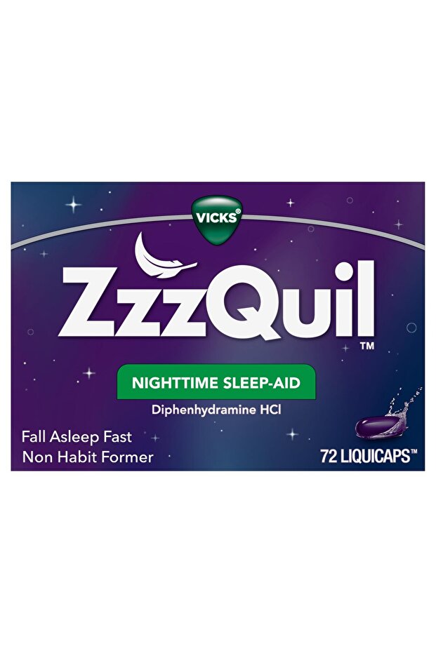 LiquiCap Sleep Aid, Diphenhydramine 25mg, 72 LiquiCaps