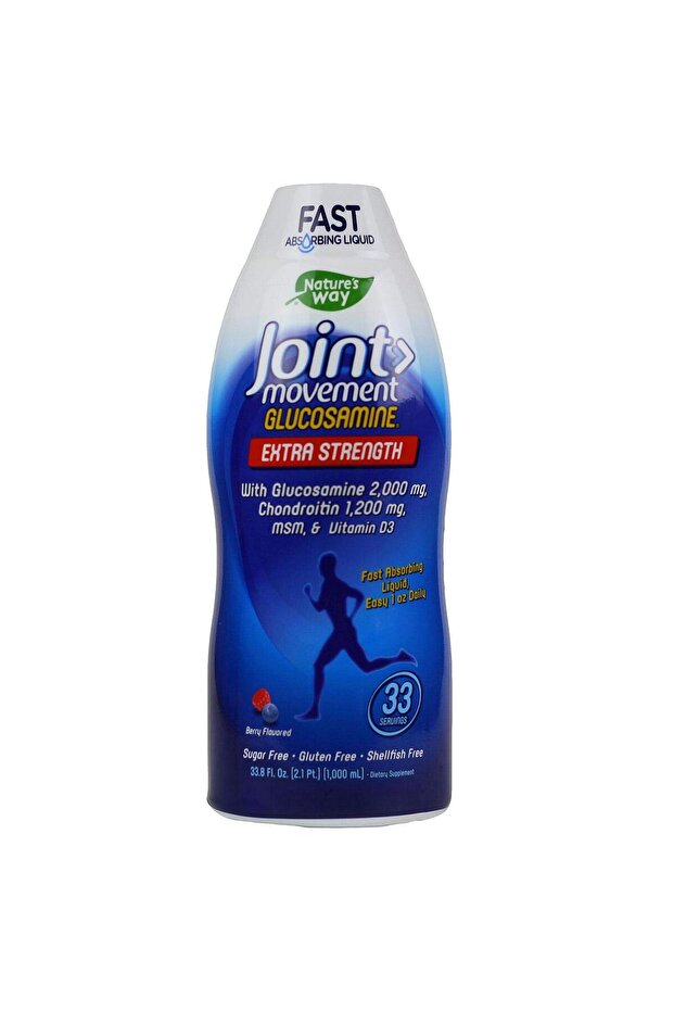 Nature's Way Extra Strength Joint Movement Glucosamine Natural Berry Flavor 33.8 fl oz ea (2-Pack)