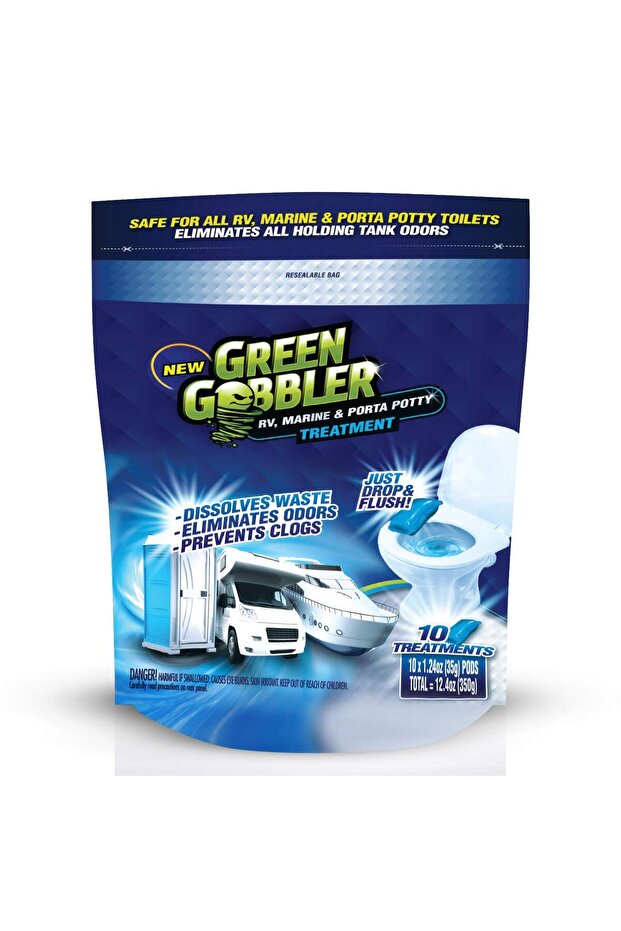 Holding Tank Deodorizer & Treatment Pods for RV, Marine & Porta Potty