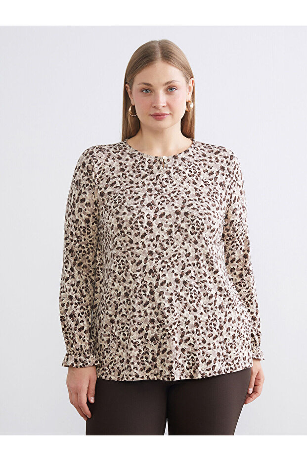 طاقم الرقبة منقوشة بلوزة - 2