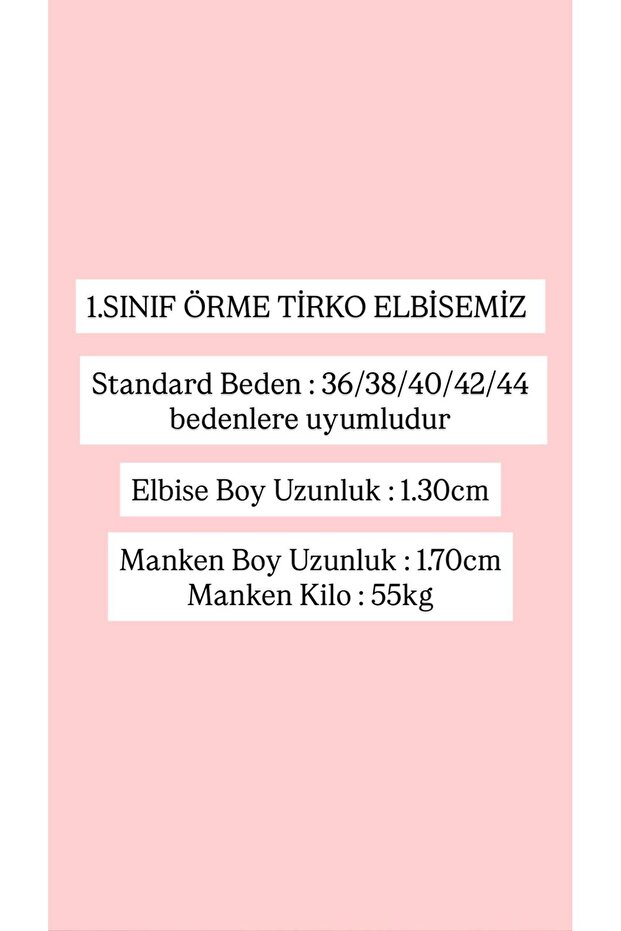 FERMUARLI TRİKO UZUN ELBİSE - 3