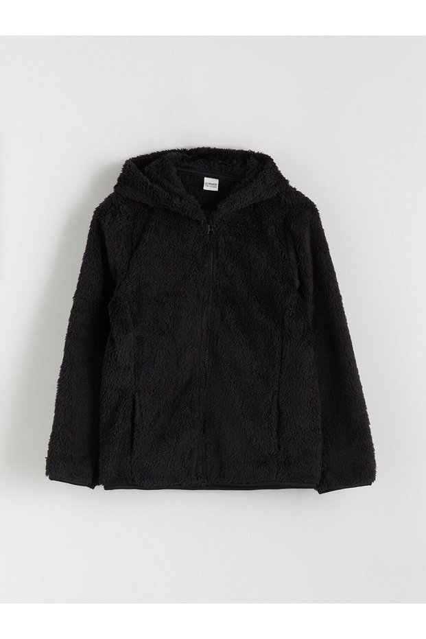 Peak New Season Hooded Plush Girls' Zippered Sweatshirt