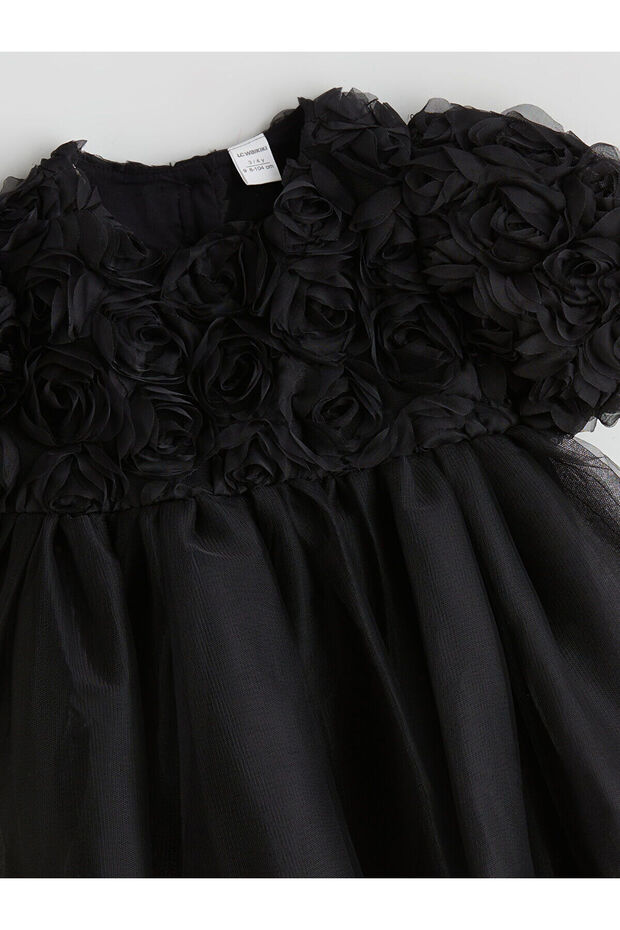 Peak Yeni Sezon Çiçek Aplikeli Kız Çocuk Abiye Elbise - 2