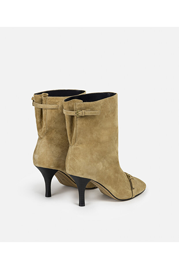 %100 süet topuklu bot - 5