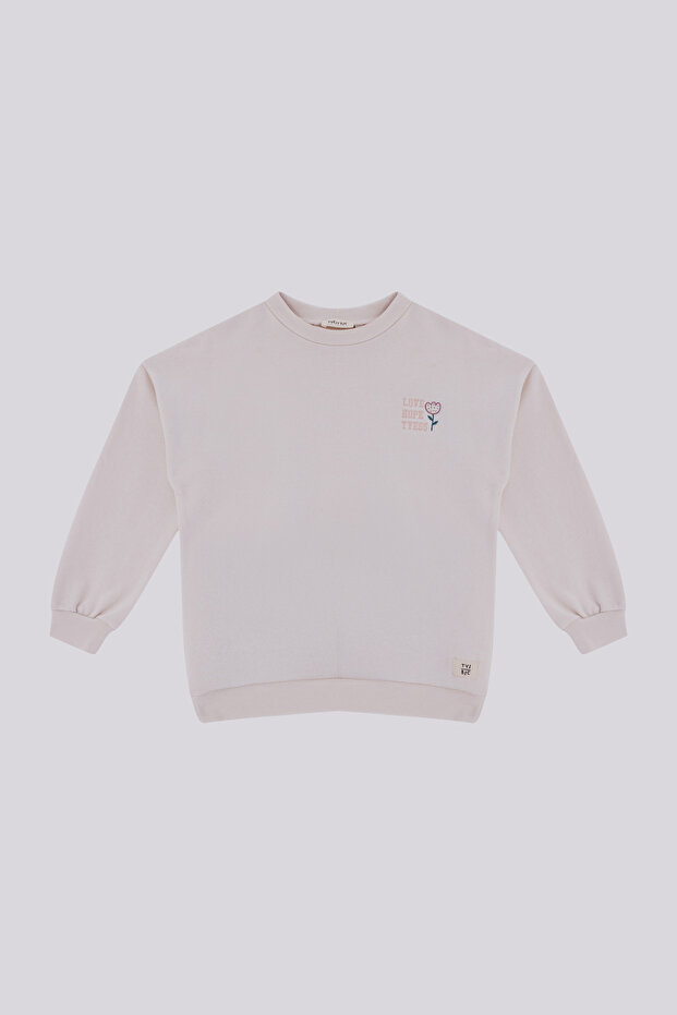 Girl Ecru Sweatshirt - 6