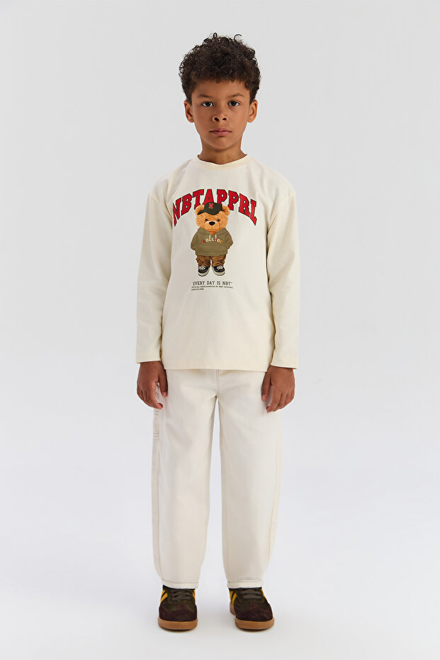 Boy Ecru Sweatshirt - 1