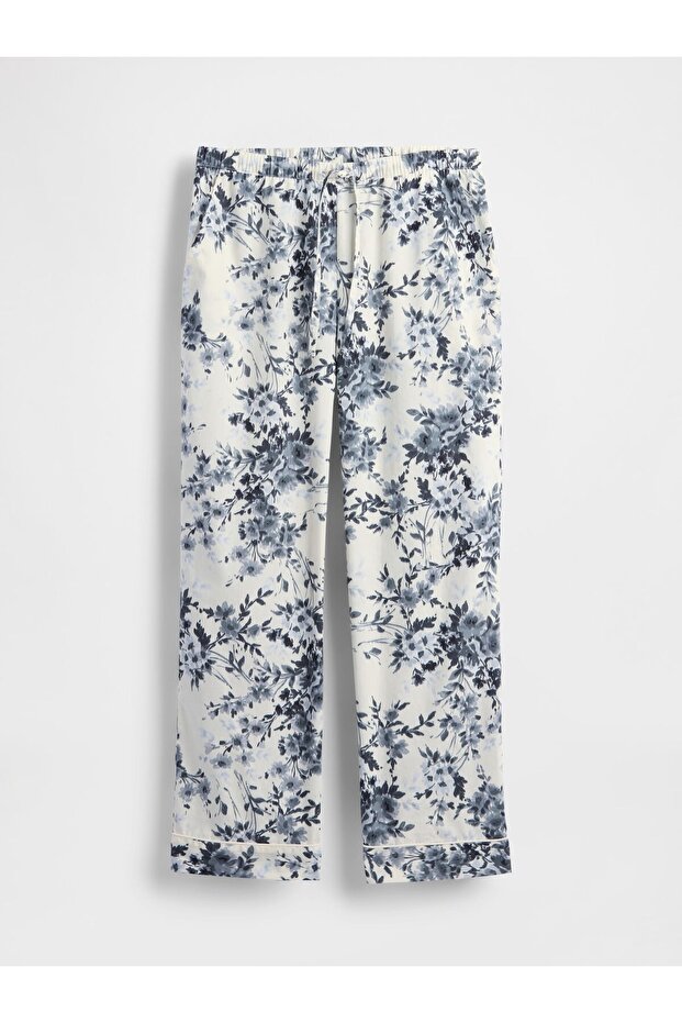 Kadın Açık Gri Poplin Pijama Altı - 2