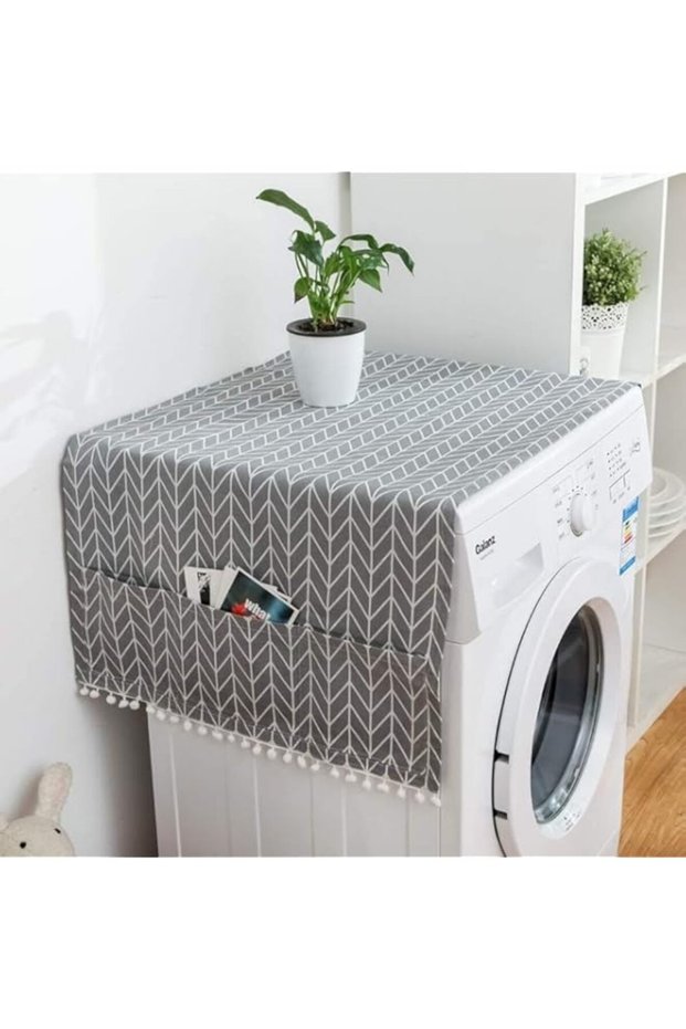 JZS Washer And Dryer Top Covers,Washing Machine Cover,Fridge Dust Cover, Washing Machine Top Cover F