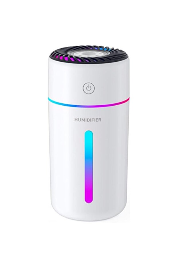 مرطب هواء صغير للسيارة، مرطب هواء صغير شخصي برذاذ بارد سعة 350 مل مع ضوء ملون، 2 وضع رش - 1