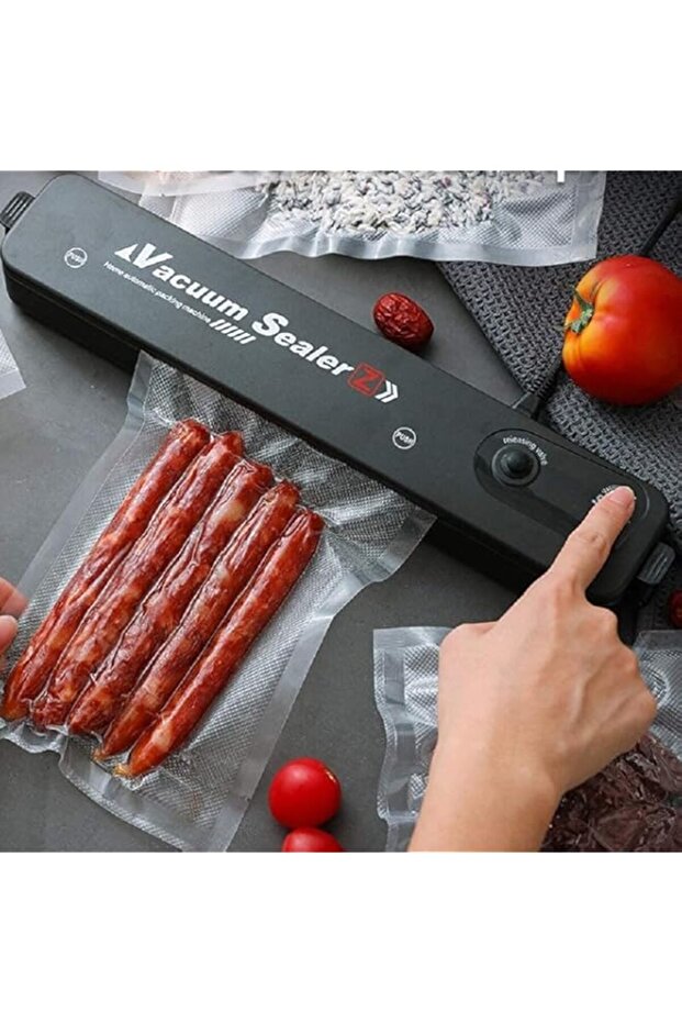 kitchen Automatic Food Vacuum Sealer Machine Black & LED Indicator, Compact Portable Design