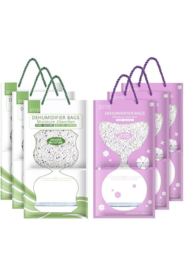 Yamibobo 12Packs Hanging Moisture Absorber, Moistureproof Desiccant Hanging Bag, Dehumidifier Bag Ha