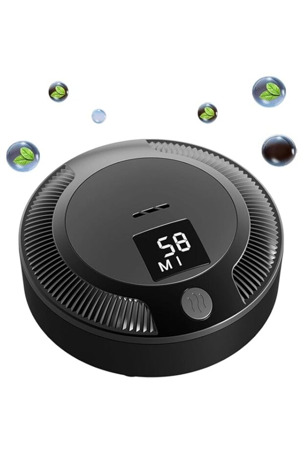 i Rechargeable Refrigerator Air Purifier, Ozone Purification System, Screen design,3 Speed, Portable