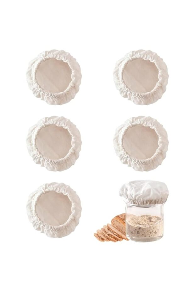 nalaina Bread Fermentation Cover,5 Pcs Reusable Canvas Cloth Covers,Reusable Fabric Bread Fermentati