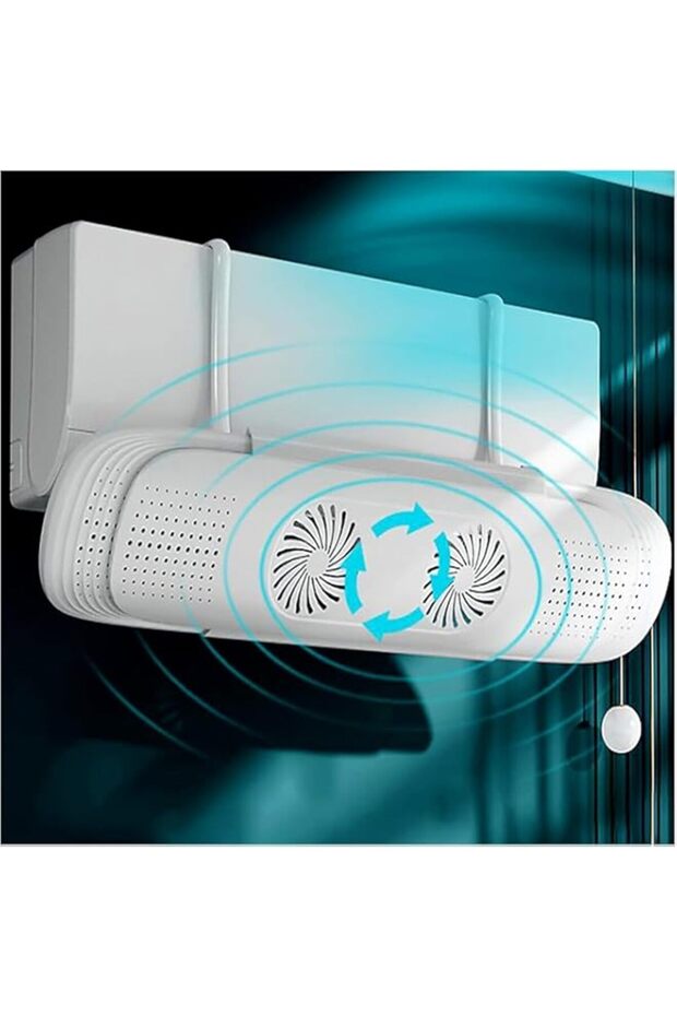 ALMEKAQUZ Air Deflector,Adjustable Deflector,Adjustable Foldable Air Conditioner Deflector Confineme