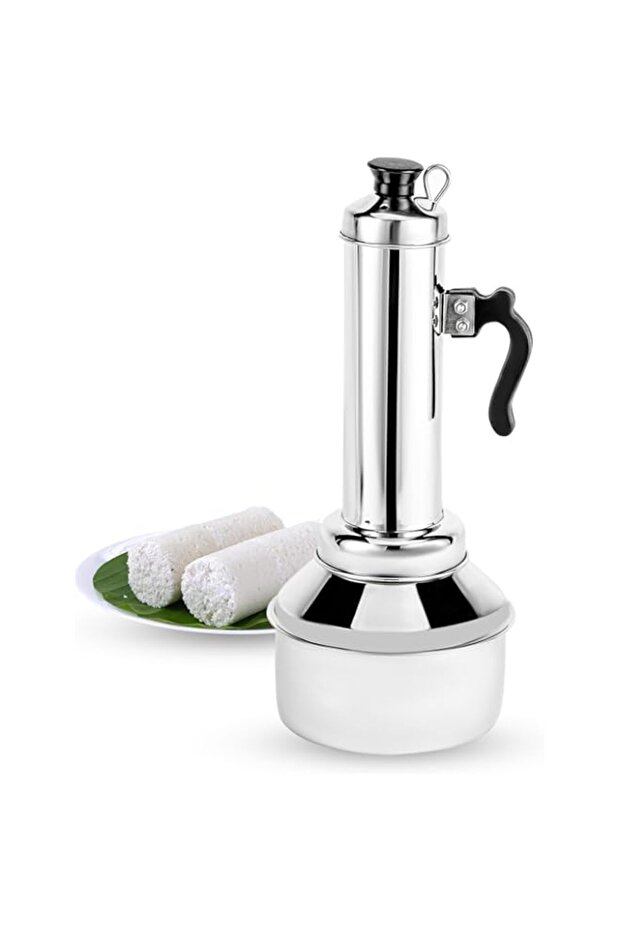 Royalford Stainless Steel Puttu Maker with Pot and Handle, Multi-Colour, RF9708
