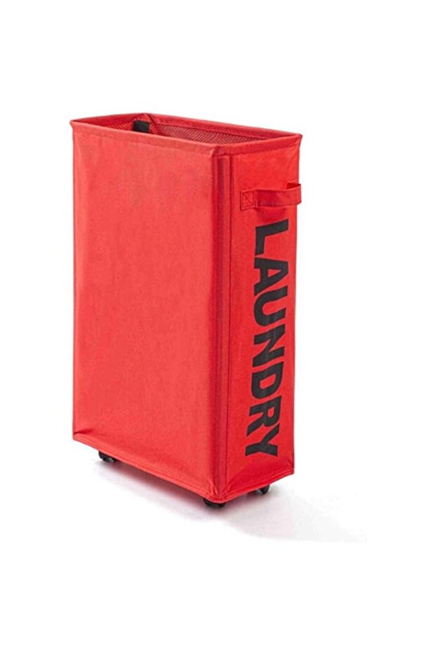 saveFils Rolling Slim Laundry Basket with Handle on Wheels Foldable Laundry Hamper, Collapsible Laun - 1