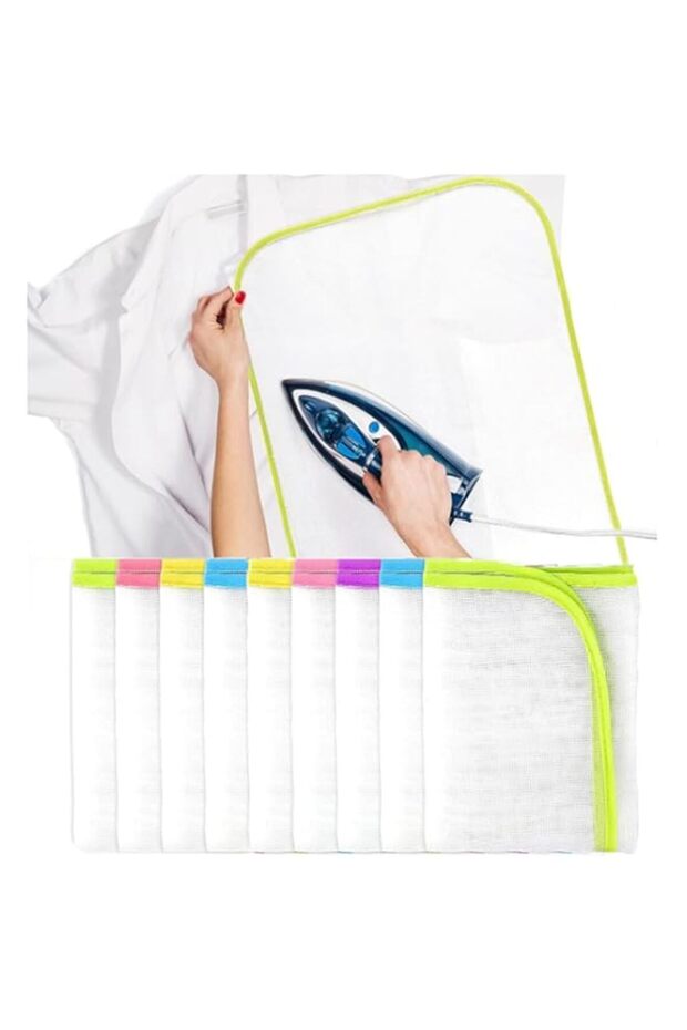 ALMEKAQUZ Household Ironing Cloth,Protective Scorch Saving Mesh,Reusable Ironing Scorch Mesh Cloth,H