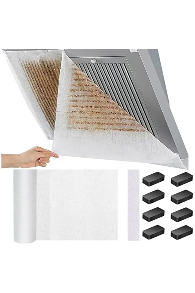 Goodern Range Hood Filter Paper,5M Range Hood Universal Replacement Filter Paper Kitchen Nonwoven An