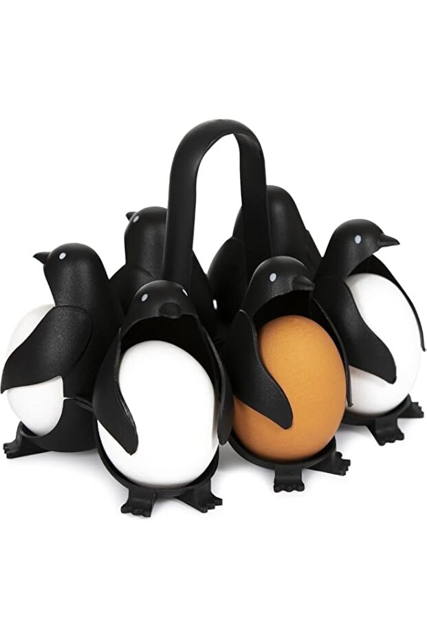 Egg Holder, Boiler, And Storage, 3-in-1,Penguin Shaped Ultimate Egg Cooker, Egg Maker For Soft And H