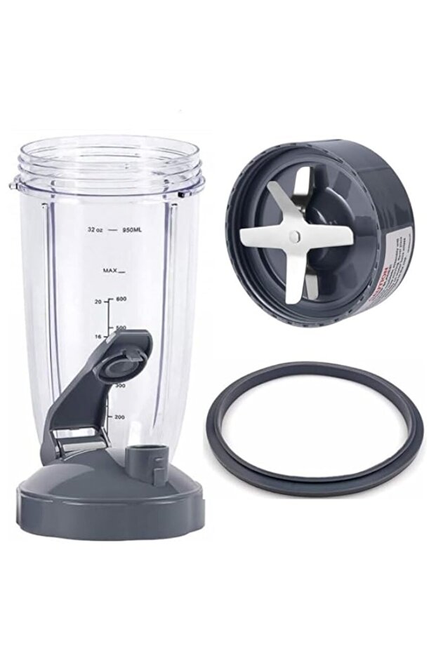 BPA tech Replacement Parts Compatible with NutriBullet 600W 900W Blenders, 32OZ Cups and Flip Top To