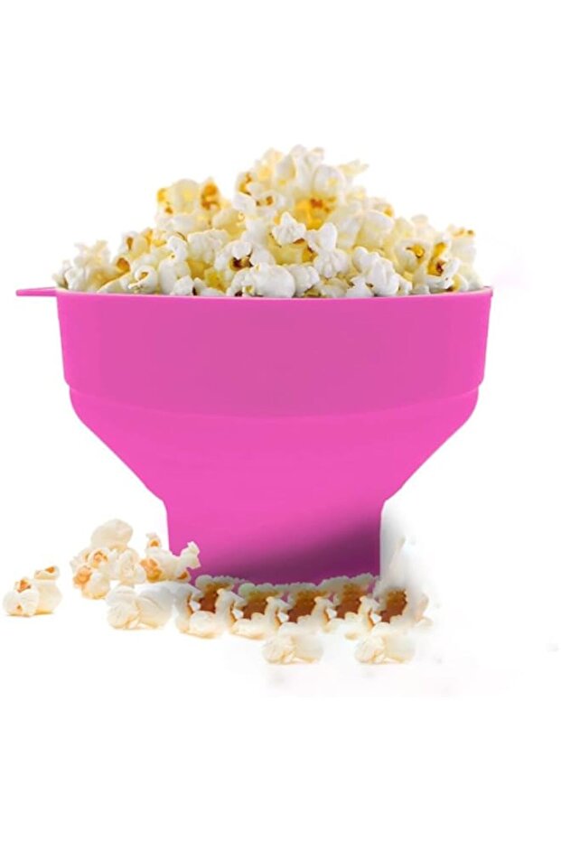ELECDON Silicone Microwave Popcorn Popper with Lid for Home Microwave Popcorn Makers with Handles Co