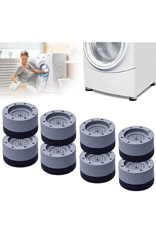 SAMSYOKI Pack of 8 Washing Machine Foot Pads, Universal Vibration Damper Anti Vibration Washing Mach