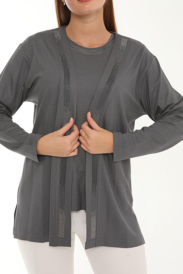 Μερσεριζέ Σετ Μπουφάν και Μπλούζα - 2