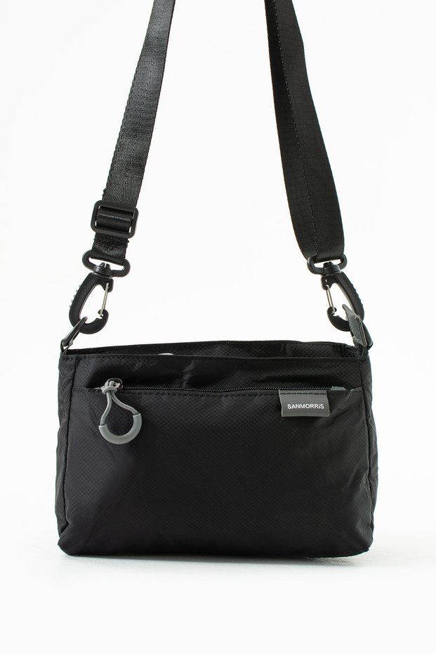 Women's 3 Compartment Parachute Fabric Adjustable Crossbody Bag