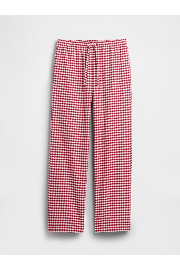 Kadın Kırmızı Softest Flannel Pijama Altı - 2