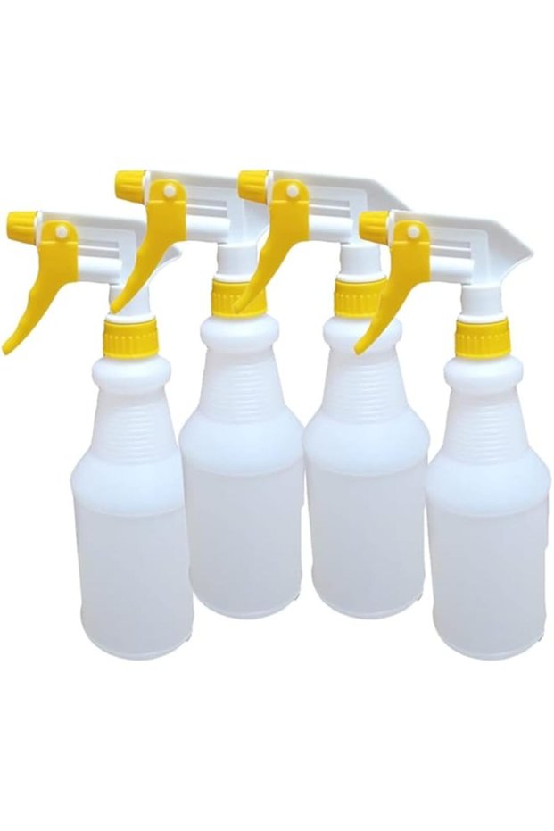 LACOT Spray Bottles 750 ml (25oz) with colored triggers refillable empty HDPE Plastic Spray Bottles