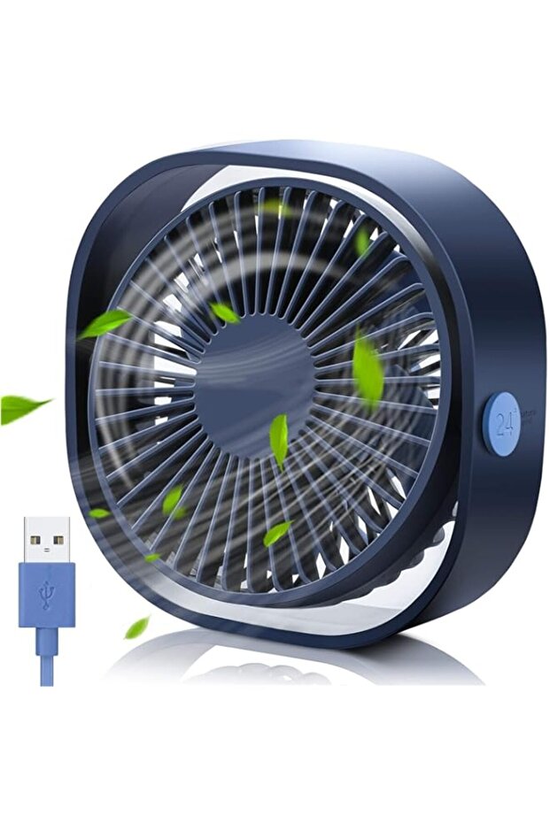 Kameety Small Personal USB Desk Fan,3 Speeds Portable Desktop Table Cooling Fan Powered by USB,Stron