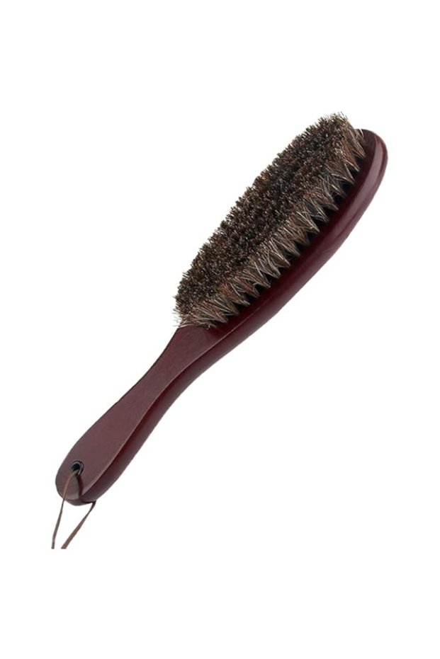Cokaka Clothes Brush Garment Brush Lint Remover Brush with Genuine Soft Horsehair and Wooden Handle