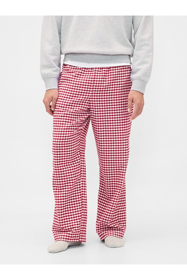 Kadın Kırmızı Softest Flannel Pijama Altı - 1
