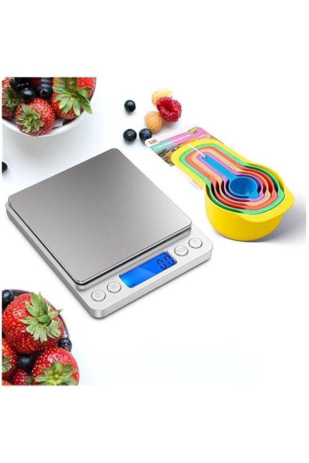 Food Scale,Digital Kitchen Scale Weight Grams and Ounces for Food Baking,Cooking with 12 Measuring S