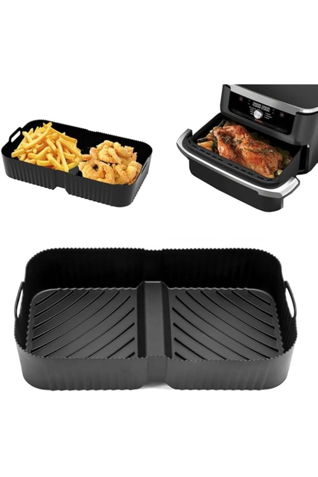 Muyaps Reusable Air Fryer Liners for Ninja Foodi DZ071, Air Fryer Silicone Liners for Air Fryer Bask