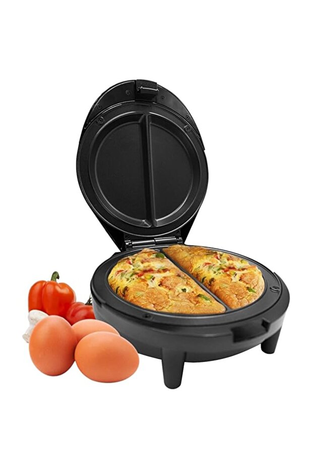 Geepas 1000W Omelette Maker – Dual Electric Non-Stick Egg Cooker – Automatic Temperature Control