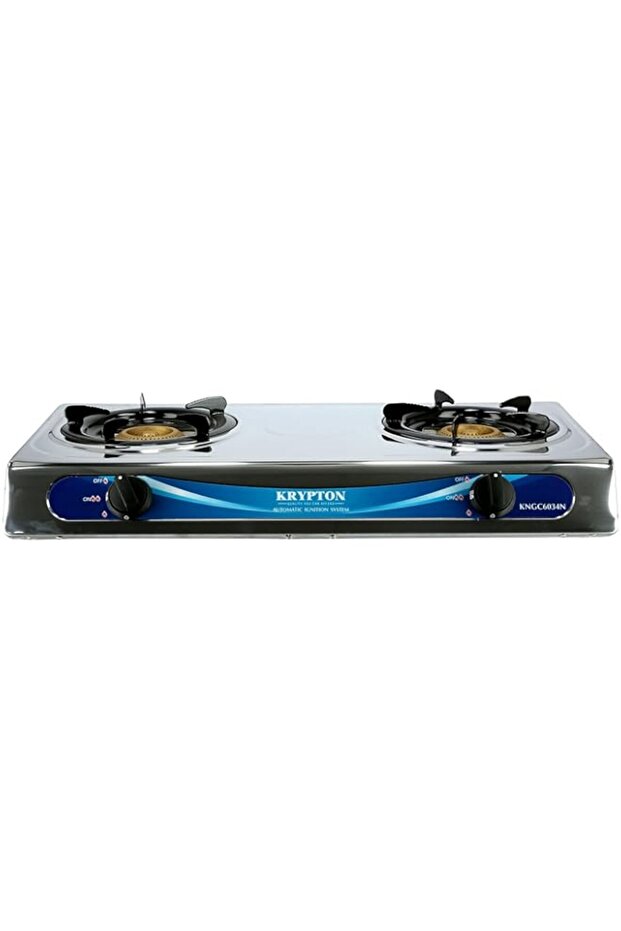 Krypton 2 Burner Gas Cooker,Multi color, SILVER, KNGC6034