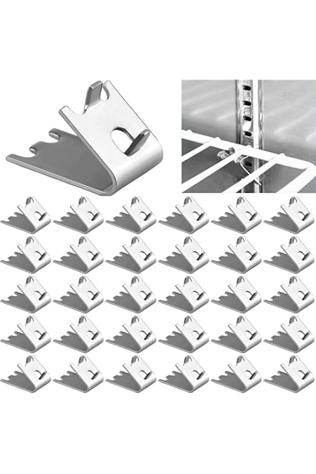 NALACAL 920158 Freezer Shelf Clip,Stainless Steel Shelf Clip for Refrigerator,Freezer Cooler Shelf S