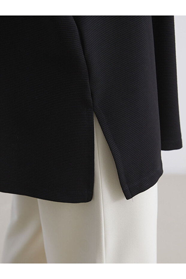 Bisiklet Yaka Kadın Hırka - 3