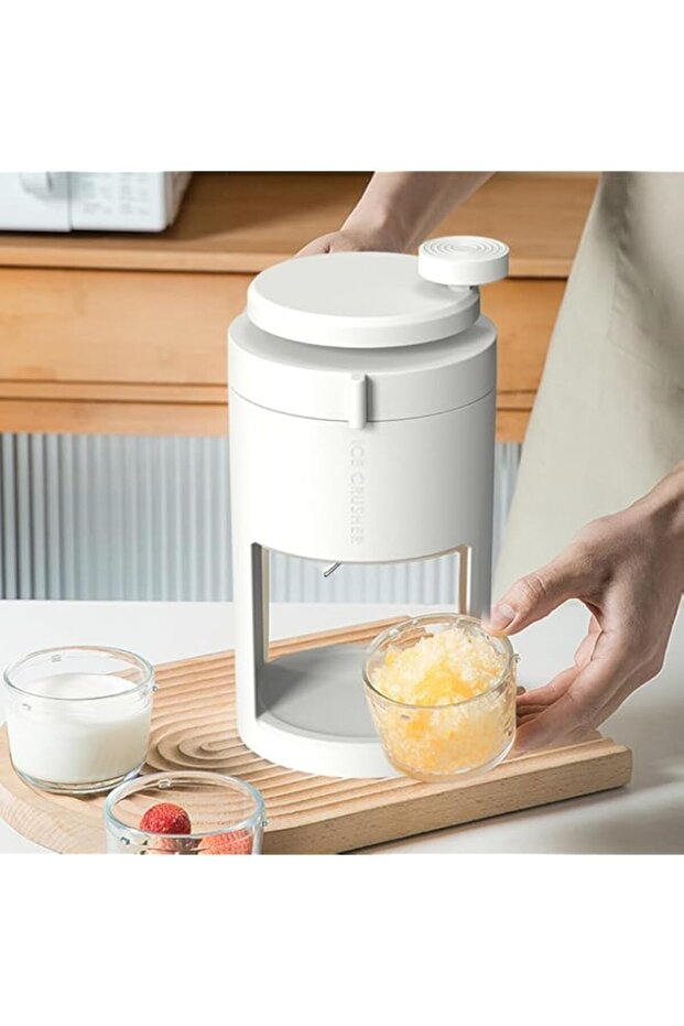 Eacam Shaved Ice Machine Manual Ice Shaver DIY Crushed Ice Maker Portable Snow Cone Machine with Ice